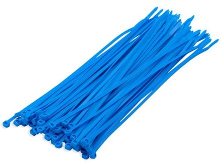 100x stuks kabelbinder / kabelbinders nylon blauw 10 x 0,25 cm - bundelbanden - tiewraps / tie ribs / tie rips