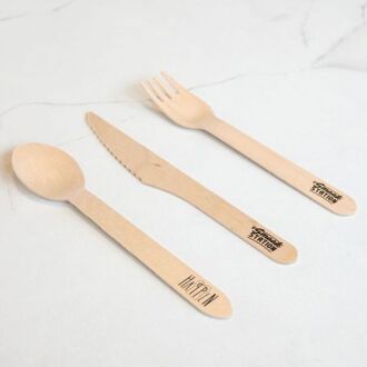 100x wegwerpbestek bedrukken - set van 100 stuks (100 st) drukken