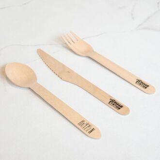 100x wegwerpbestek complete set - ideaal voor events, catering en afhaalmaaltijden (100 st) drukken