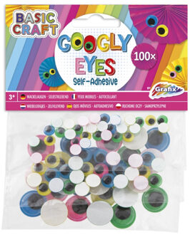 100x Wiebel oogjes gekleurd 5 / 7 / 13 mm