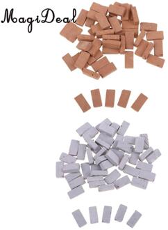 100x1/16 Mini Realistische Bakstenen Model voor Zand Tafel Landschap Building DIY Toebehoren