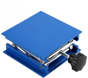 100x100mm Blue Electroplated Aluminium Lab Lifting Stand Rack Schaar Jack Lifter Lab Lifting Platform Microscoop Lab Jack
