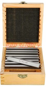 100x4mm 9pairs precisie parallel set, Parallelliteit: 0.005mm, parallel bock set