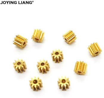 101.5A/ 102A 0.3M Copper Gear 10 Teeth Hole 1.5mm/ 2mm Tight Fitting Small Module Pinions 10pcs/lot
