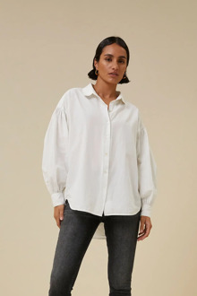 102006 sarah poplin blouse Wit - L