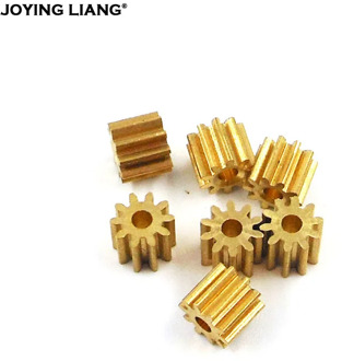 102A Copper Gear 0.5M 10 Teeth 2mm (1.95mm) Hole Toy Pinion Parts Metal Gears 10PCS/LOT