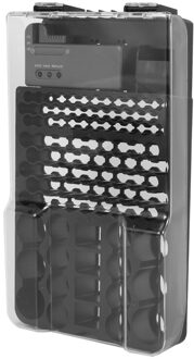 104 Grids Draagbare Batterij Organizer Opbergdoos Draagtas Houder Met Batterij Tester Batterij Case