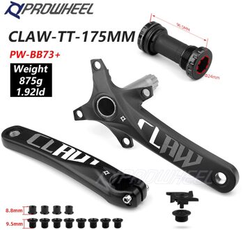 104BCD Mtb Fiets Crank Aluminium Met Bodem Fiets Crankstel 170/175Mm Mtb Crank Fiets Accessoires CLAW 175mm BB
