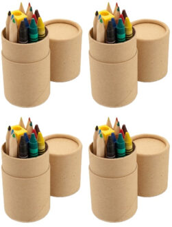 104x potloden/krijtjes set - 13-delig - 10 cm - uitdelen / traktatie voor kinderen