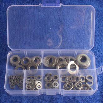105 Stks/set M3 M4 M5 M6 M8 M10 304 Rvs Platte Washer Vlakte Washer Pakkingen Assortiment Metrische Platte Pakking Kit Platte Pad