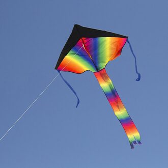 105Cm Kids Enorme Rainbow Kite Enkele Lijn Vliegers Voor Kinderen Buiten Spel Spelen Speelgoed Strand Reis Outdoor Activiteiten flye