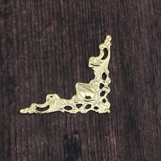 105Pcs Boek Beschermende Hoek Metalen Vintage Stijl Doos Hoek Protector Voor Sieraden Case Box Album Menu Map Hoek (antieke Br