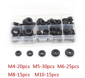 105Pcs/Box Gasket Ring Rubber Grommet Waterproof Protect Wire Tool 8 Sizes Set Sealing Grommet Gasket Cable Hose Part Rubber