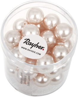 105x Stuks Roze Parel Glaskralen 10 Mm - Hobbykralen