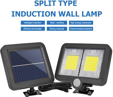 108/128 Cob Led Solar Light Outdoors Power Motion Sensor Wandlamp Tuin Decoratie Straat Veiligheid Light Wall Lamp Spotlight 108cob / 1 mode