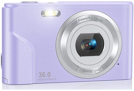 1080P 36.0 Mega Pixels Digitale Camera Met 16X Digitale Zoom, Lcd-scherm, draagbare Mini Camera 'S Voor Studenten Tieners paars