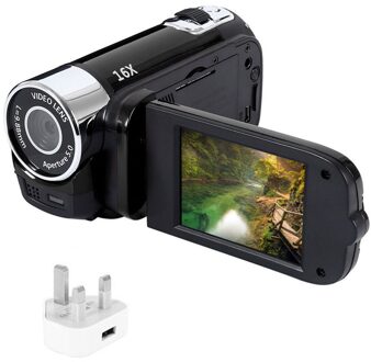 1080P Getimede Selfie Professionele Draagbare Video High Definition Clear Digitale Camera Anti-Shake Dvr Led Licht zwart UK plug