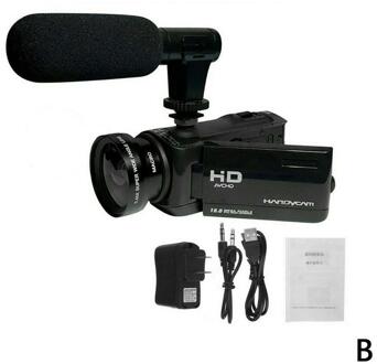 1080P Hd 16x Zoom Digitale Camcorder Video Camera Dv Microfoon Recorder Camera Externe B