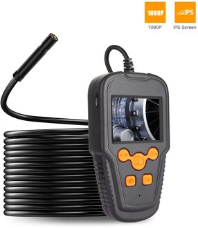 1080P Hd Endoscoop Camera 2.4-Inch Scherm Professionele Dual Lens Inspectie Camera Handheld IP68 Harde Draad Camera met 8 Led 5m / 8mm