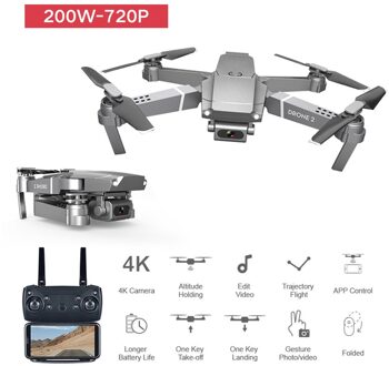 1080P Hd Groothoek 4K Vouwen E68 Uav Video-opname Real-Time Quadcopter Hoogte tegemoet Afstandsbediening Drones drone met 720p cam