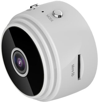 1080P Hd Ip Mini Camera Draadloze Wifi Security Camera Afstandsbediening Bewakingscamera Nachtzicht Mobiele Detectie Camera wit