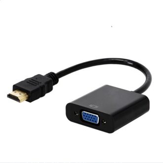 1080P Hdmi-Compatibel Naar Vga Adapter Digitaal Naar Analoog Converter Kabel Voor Xbox PS4 Pc Laptop Tv Box om Hdtv Projector Monitor zwart