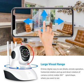 1080P Home Security Camera 2MP Wireless WiFi PTZ Surveillance Camera Baby Monitor Support Night Vision Two-way Audio Motion Detection Remote Access