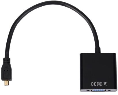 1080P Micro Hd Naar Vga Female Video Kabel Converter Adapter Zwart Voor Pc Digitale bundel 1 Polybag Laptop
