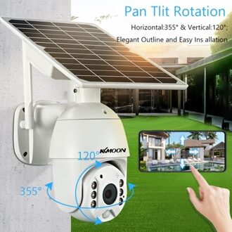 1080P Wireless Solar Panel Security Camera 2MP Outdoor Waterproof Rechargeable Battery Surveillance Camera