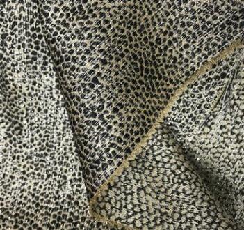 1095 Rood/Roze/Goud Zijde Luipaard Print Jacquard Mode Stof/Jas Jurk Kussen Kussen Licht Luxe Polyester decoratieve Stof zwart