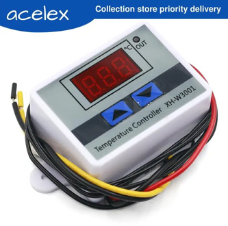 10A 12V 24V 220VAC Digital LED Temperature Controller XH-W3001 For Incubator Cooling Heating Switch Thermostat NTC Sensor