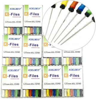 10Boxes Endodontic Root Canal K Files (Hand Use) Dental K-File 31mm Hand Use files Dentist Tools