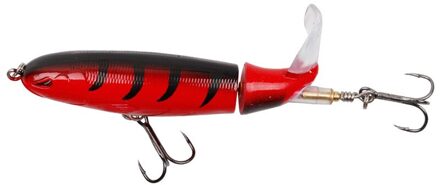 10Cm 13G Drijvende Popper Vissen Lokken Kunstmatige Harde Aas Wobbler Roterende Staart Visgerei 3D Ogen