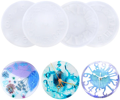 10cm 15cm Silicone Clock Mold Clock Resin Silicone Mould Casting Tools Handmade Jewelry making Tool DIY Crafts Epoxy Resin Molds