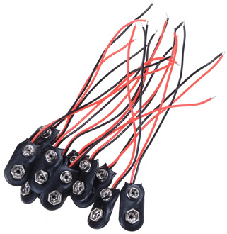 10CM I Type 10Pcs 9V Battery Hard Shell Lead Cable Snap Holder Clip Connector good quality quick connector Plug Male to Female