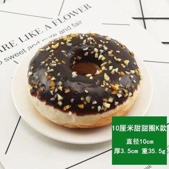 10Cm Kunstmatige Donut Voedsel Chocolade Taart Zoete Roll Kunstmatige Mini Squishy Donut Simulatie Model Fotografie Decoratie Props 10cm blackkeli