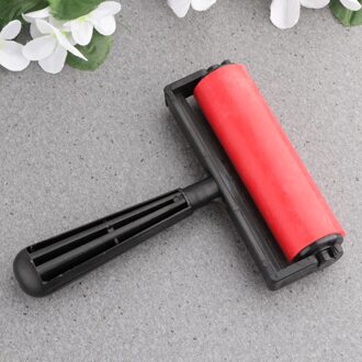 10Cm Printmaking Rubber Roller Brayer Ambachtelijke Projecten Inkt En Stempelen Gereedschap (Rood)
