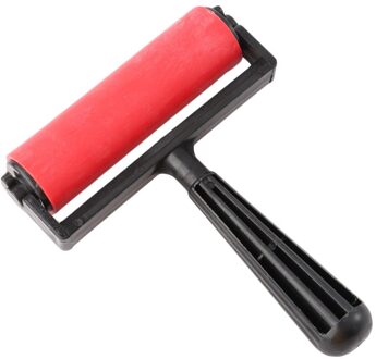 10Cm Printmaking Rubber Roller Brayer Ambachtelijke Projecten Inkt En Stempelen Gereedschap (Rood)