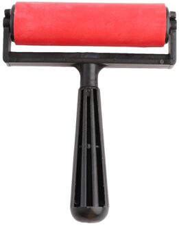 10Cm Printmaking Rubber Roller Soft Brayer Ambachtelijke Projecten Inkt En Stempelen Gereedschap (Rood)