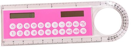10Cm Ruler Mini Digitale Rekenmachine 2 In 1 Kids School Kantoorbenodigdheden (Willekeurige Kleur) zoals getoond