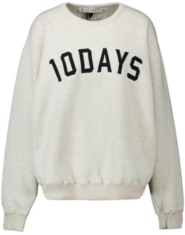 10Days Statement Sweater in Wit 10Days , White , Dames - Xl,L,M,S,Xs