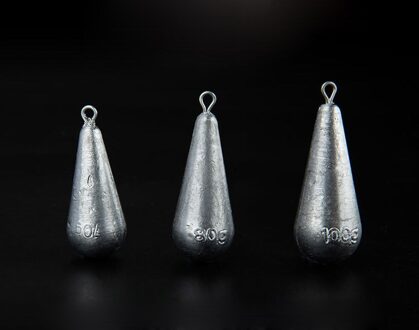 10G/20G/30G/40G/50G/60G/70G/80G/100G Waterdruppels Lood Gewichten Vissen Lead Sinkers Schietlood Lood Vissen Accessoires 2stk 50g