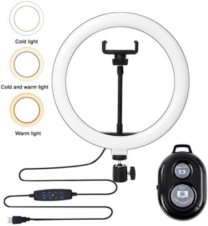 10Inch Dimbare Led Selfie Ring Licht Invullen Telefoon Camera 26Cmled Ring Lamp Met Statief Voor Make-Up video Live Voor Tik Tok 10 duim licht enkel en alleen