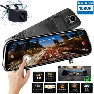 10inches HD 1080P Dual Lens Car DVR Dash Cam Video Camera Recorder Rearview Mirror Car DVR Gps Navigator Car Styling