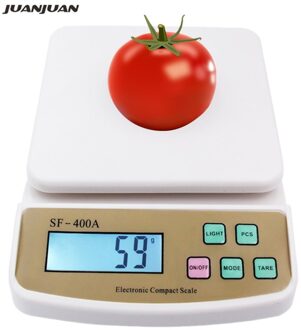 10Kg/1g Weegschaal Digitale Keukenweegschaal Tellen Wegen Elektronische Weegschaal Sieraden Gram Food Meten Gewicht SF-400A 15%
