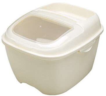 10Kg Flip Cover Verzegelde Multifunctionele Rijst Emmer Opbergdoos Keuken Huishoudelijke Granen Dispenser Voedsel Graan Container Doos # R15 Beige