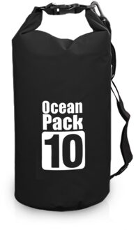 10L / 15L / 20L / 30L Outdoor Duiken Zakken Waterdichte Droge Rugzak Water Drijvende Zak Roll Top Sack Voor kajakken Rafting Varen zwart 10L