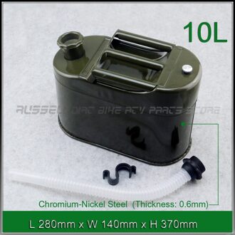 10L 5L Jerrycan Olie Container Backup Olie Kan Mount Motorcycle Spare Draagbare Brandstoftank Jerry Blikjes Metalen Auto Benzine Tanks 10L 0.6mm