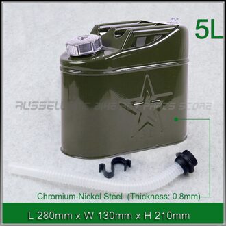 10L 5L Jerrycan Olie Container Backup Olie Kan Mount Motorcycle Spare Draagbare Brandstoftank Jerry Blikjes Metalen Auto Benzine Tanks 5L 0.8mm