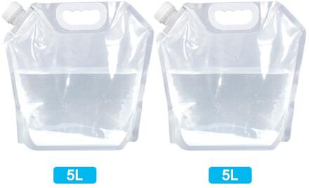 10L Outdoor Opvouwbaar Opvouwbare Opvouwbare Drinkwater Zak Auto Water Carrier Container Voor Outdoor Camping Wandelen Picknick Bbq 2stk 5L